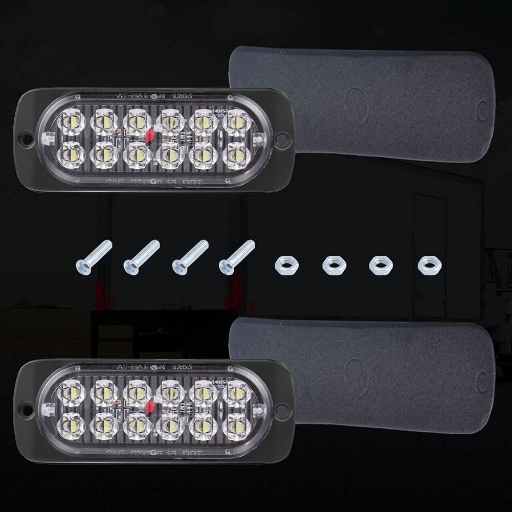 Pack of 2 Waterproof LED Reverse Backup Lights – Aluminum Housing, DOT Compliant