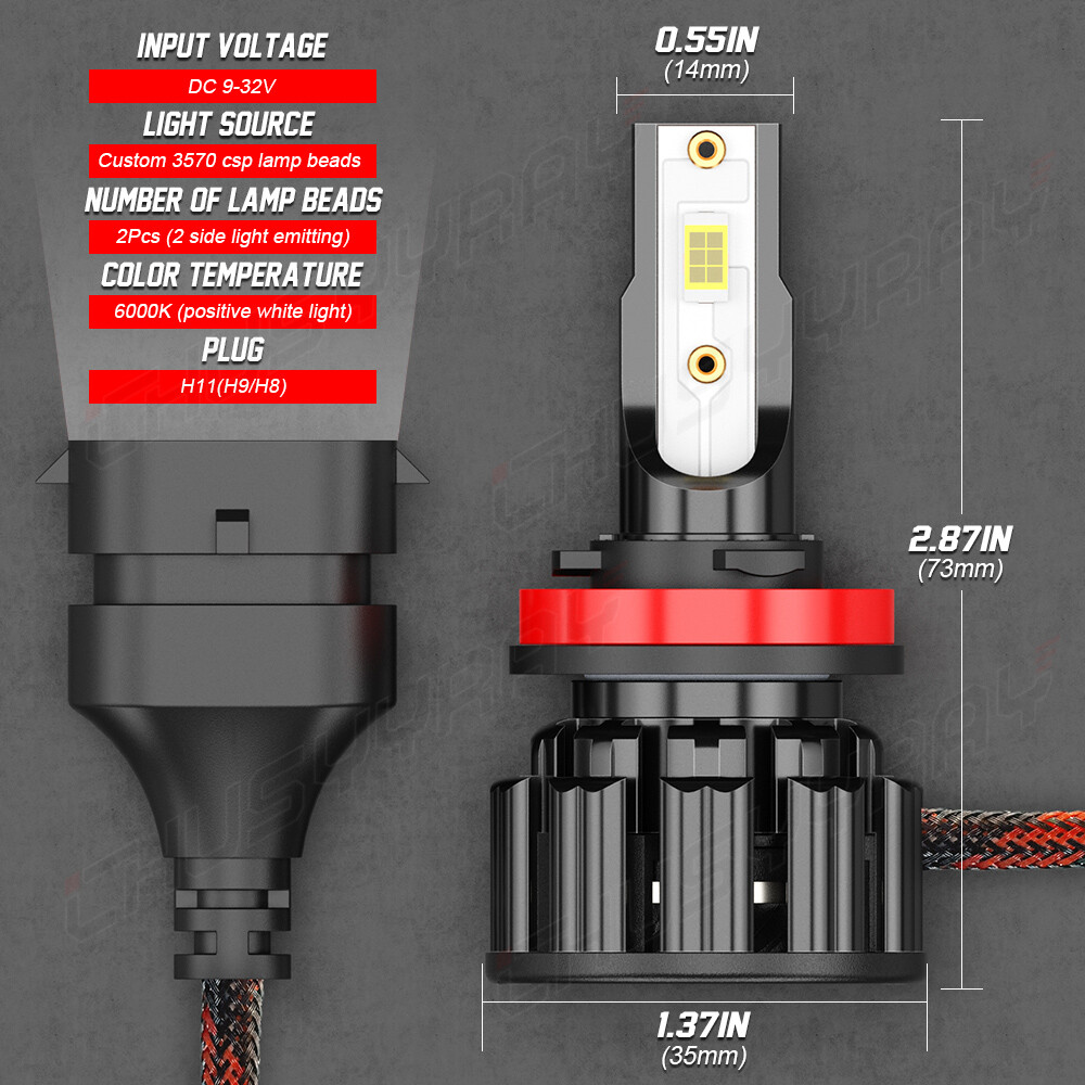 For Cheverlet Tahoe 2015-2020 6x LED Headlight Kit High&Low Beam Fog Light Bulbs