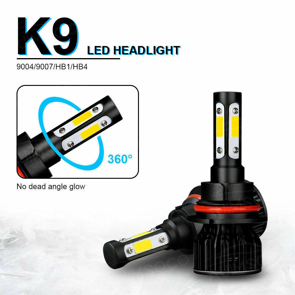 For Subaru Legacy 2000-2004 9007+H3 LED Headlight Hi/Low +Fog Light Bulbs 6000K