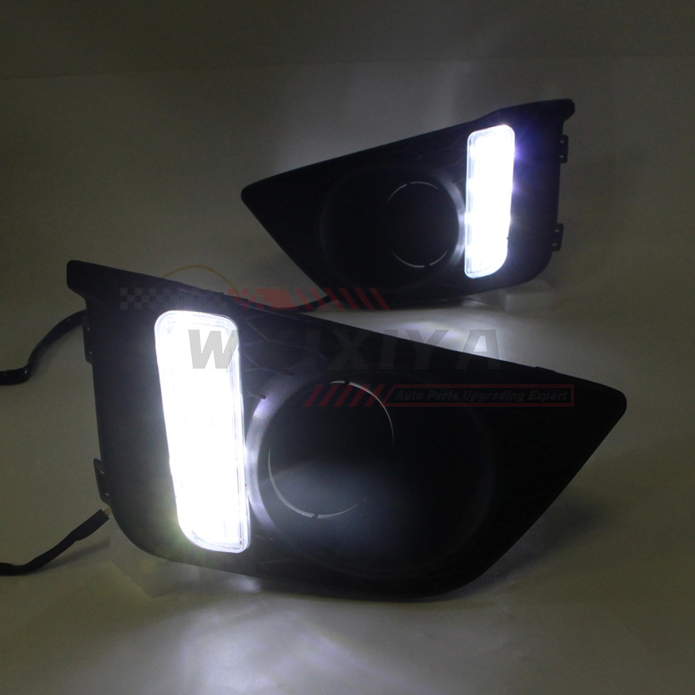 LED DRL for Honda Jazz Fit 2014-2017 Daytime Running Light Fog Turn Signal Lamp