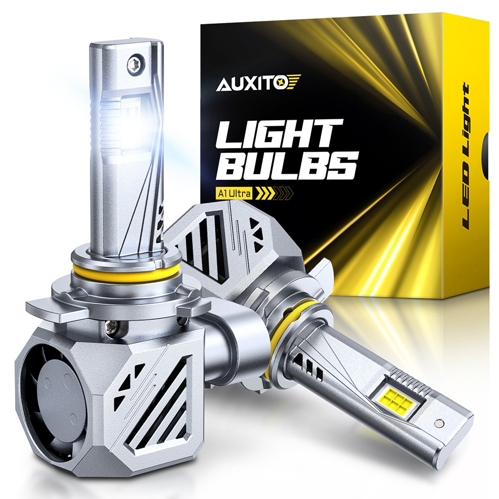 2PCS 9012 HIR2 White LED Headlight Bulbs 6500K 900% Super Bright Canbus Ready