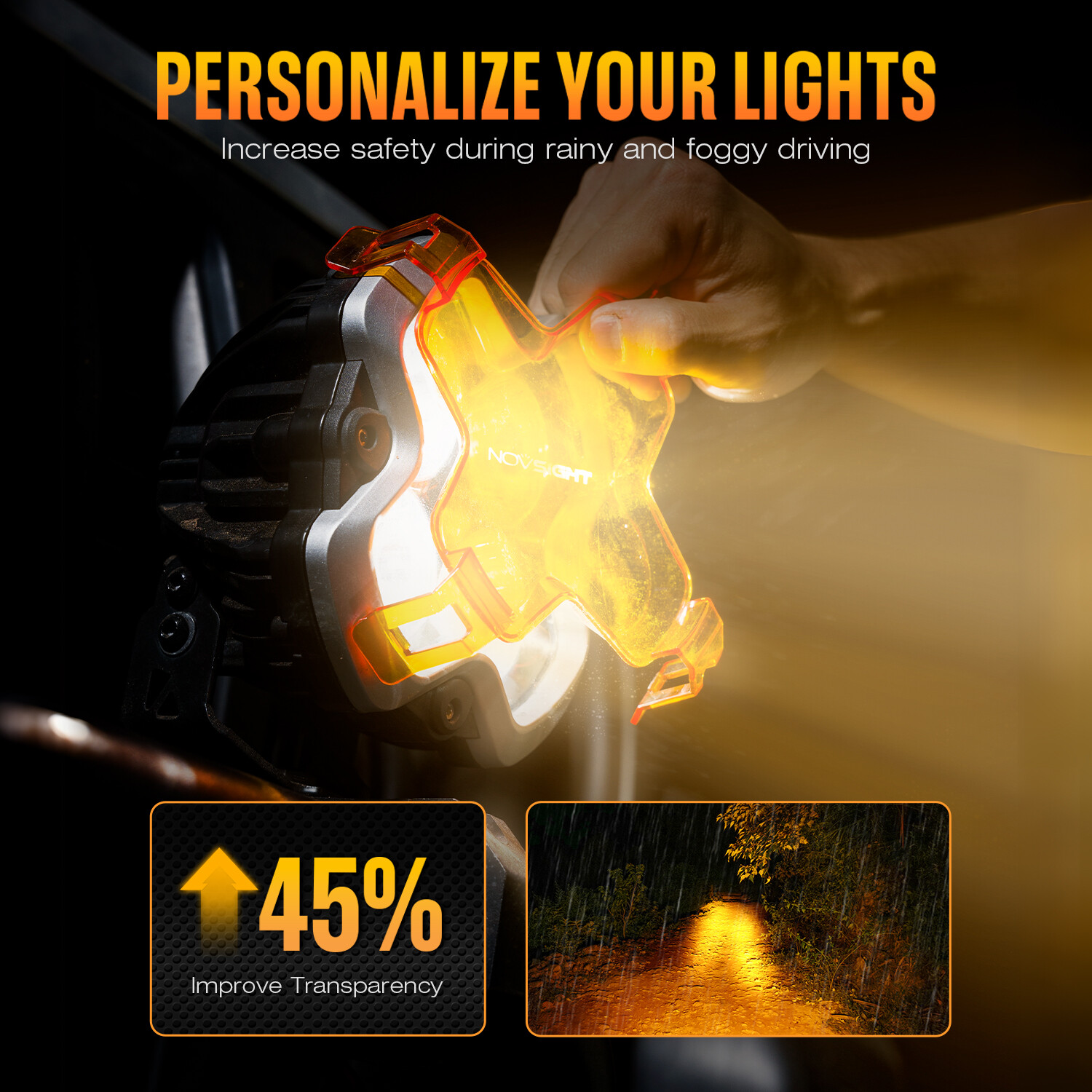 NOVSIGHT 6″ LED Work Off Road Light Spot Beam Pod Driving Lamp for Jeep ATV Van