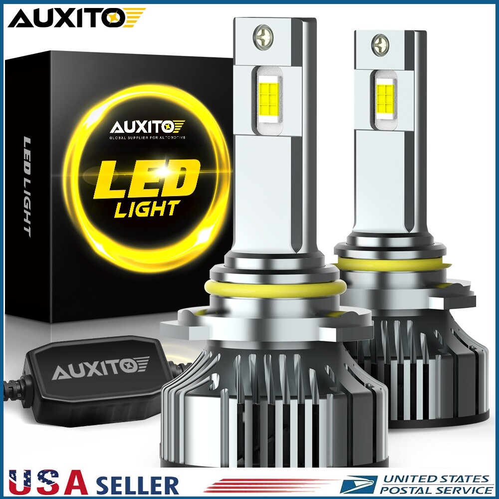 AUXITO HB3 9005 LED Headlight Bulbs Super White 40000LM Kit High Low Beam CANBUS