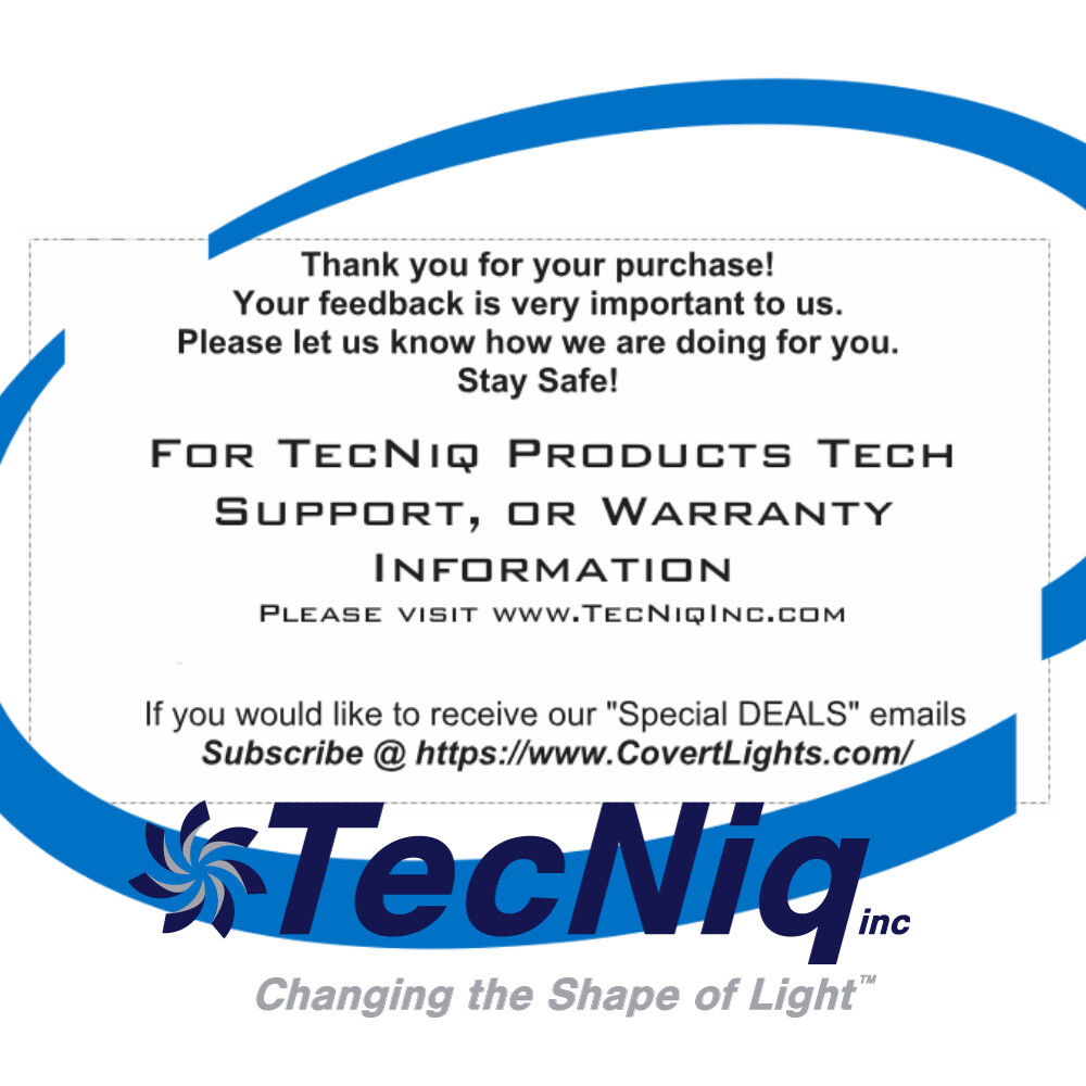 TecNiq E06 Interior Dome Light Red White 4″ Round LIfeTime Warranty USA