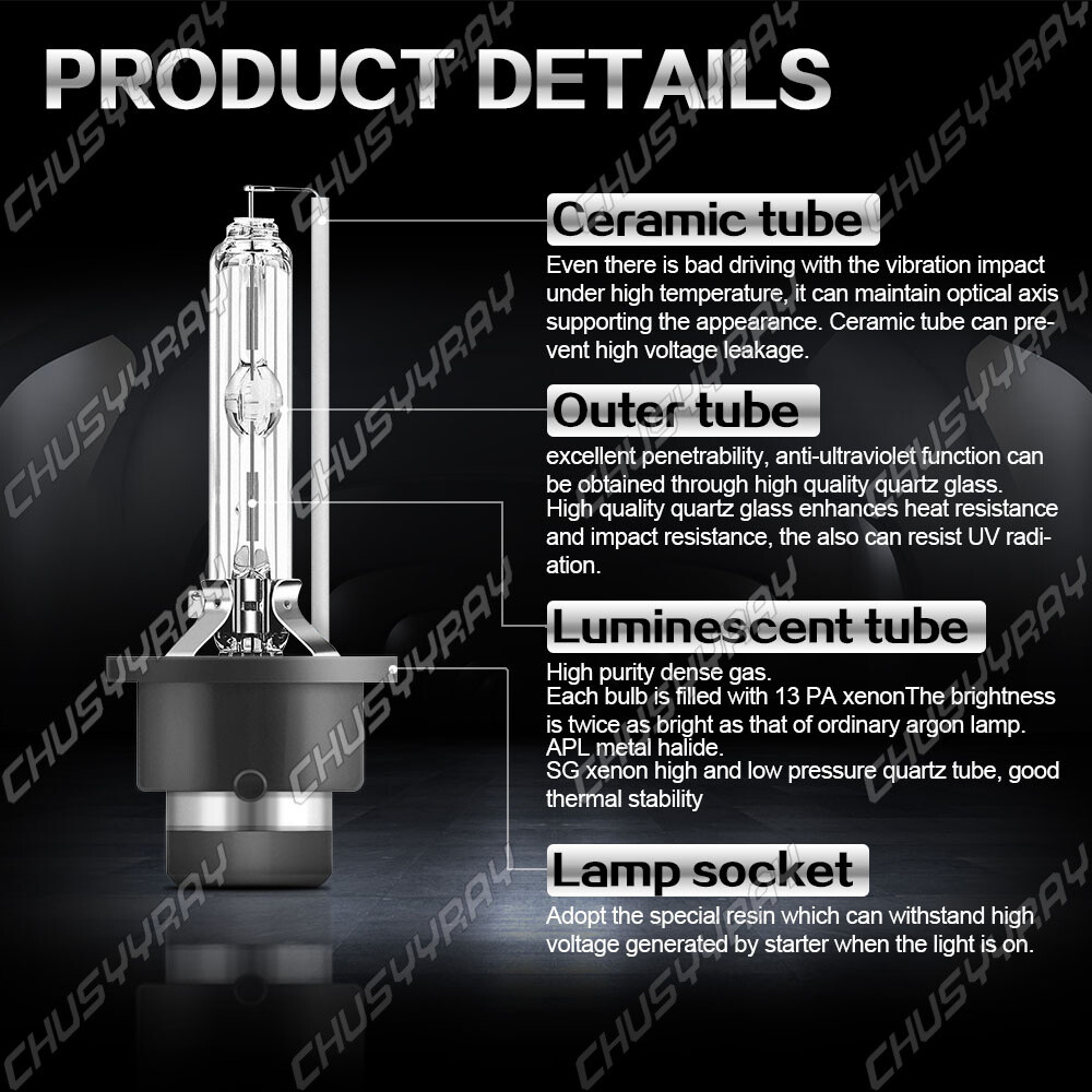 HID Headlight Bulb For Infiniti FX35 2003-2012 High & Low Beam Stock Fit Qty2