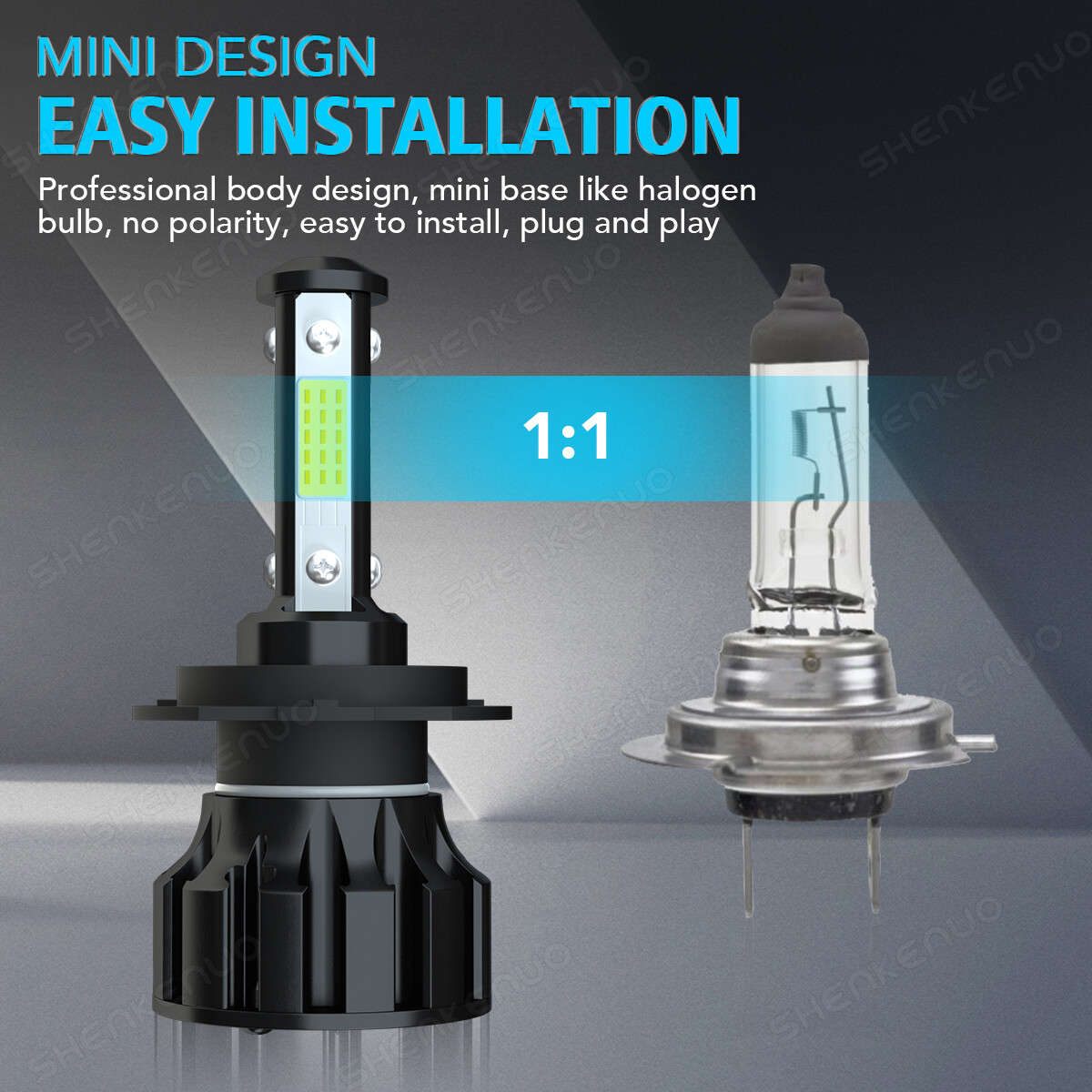 For Yamaha Yzf R1 2004-2004 Pair H7 LED Headlight High/Low Bulbs Kit 6000K White