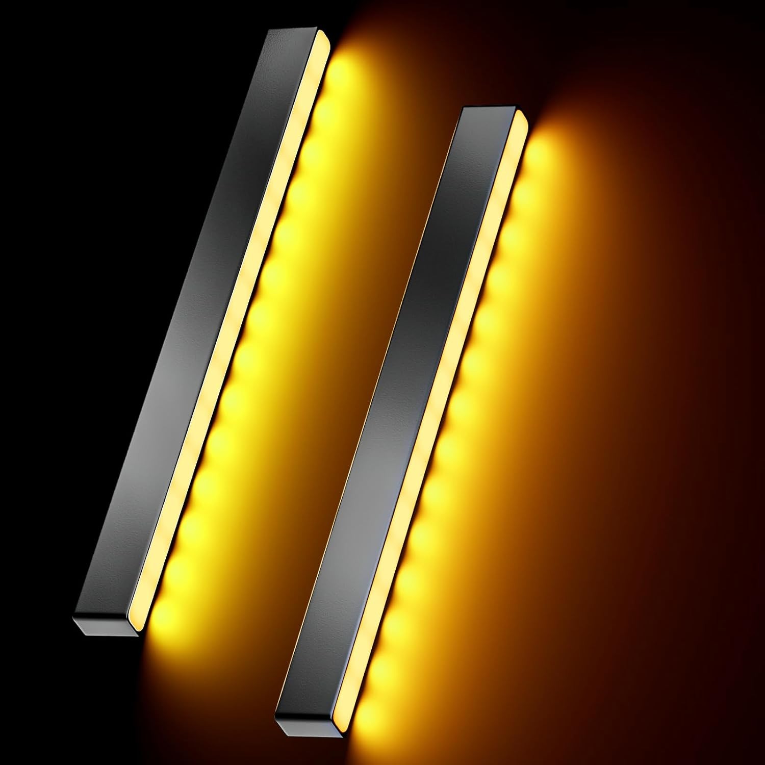 LED Daytime Running Light DRL Pair Sequential Turn Signal Grill Light Assembly