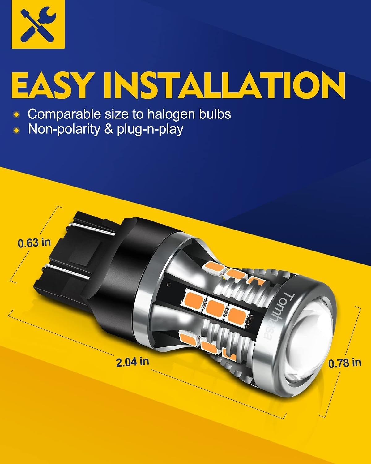 Energy Efficient Amber 7440 7443 LED Bulbs – Ultimate Visibility Upgrade