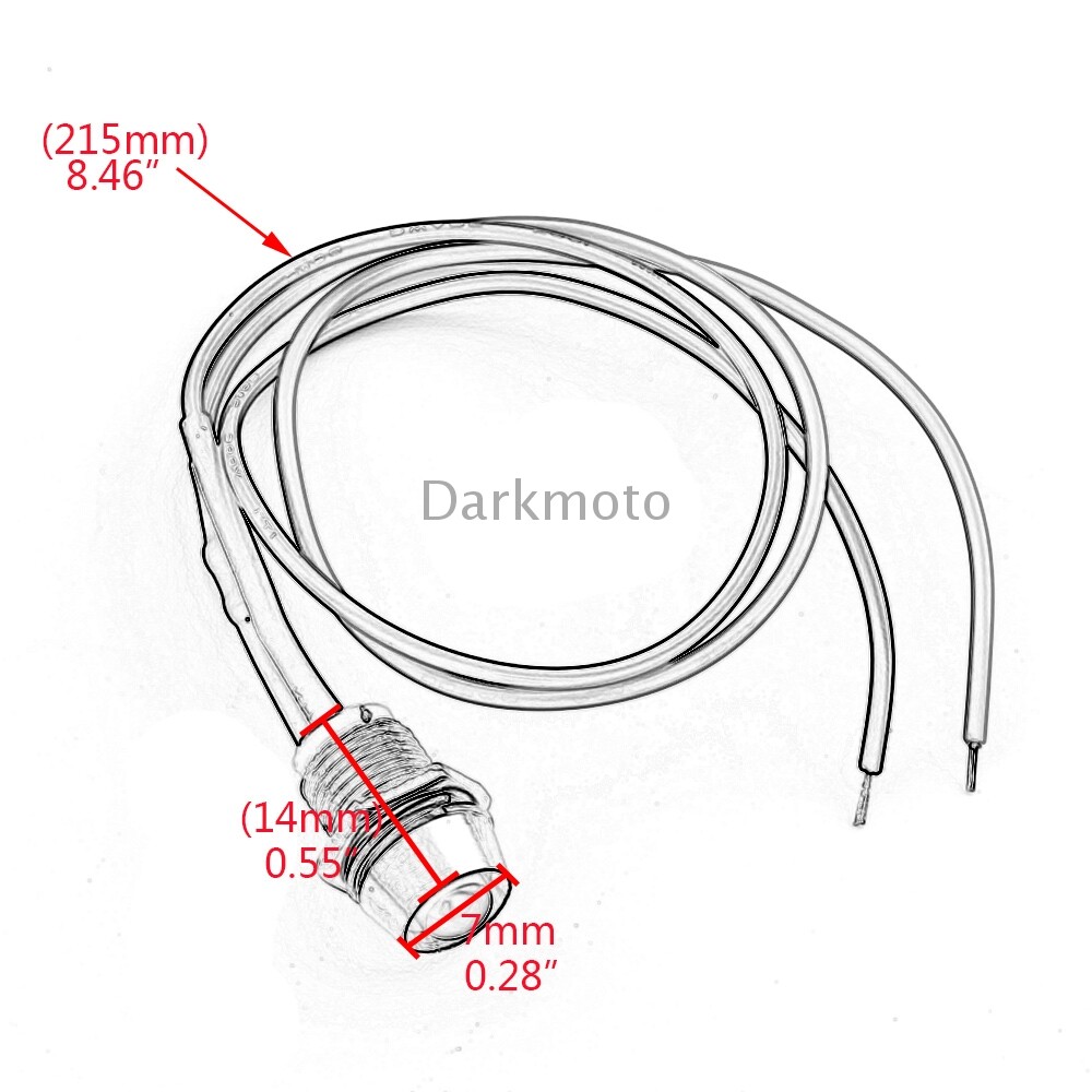 Mini Green LED Lights Truck Marker Indicator Lamp Universal Motorcycle 2 Wire