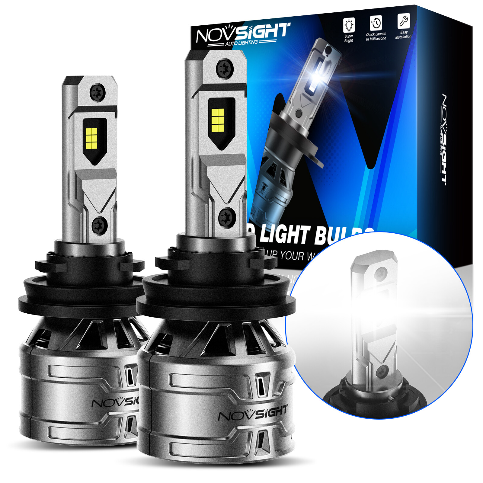 H11 H8 H9 LED Headlight Bulb Conversion Kit High Low Beam Lamp 6500K Super White