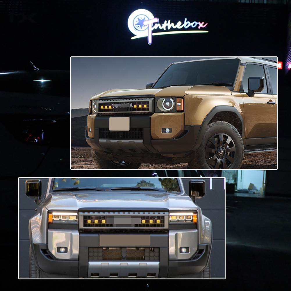 6PCS Smoke Amber LED Front Grill Lighting Kit For Toyota 2024+ Land Cruiser J250