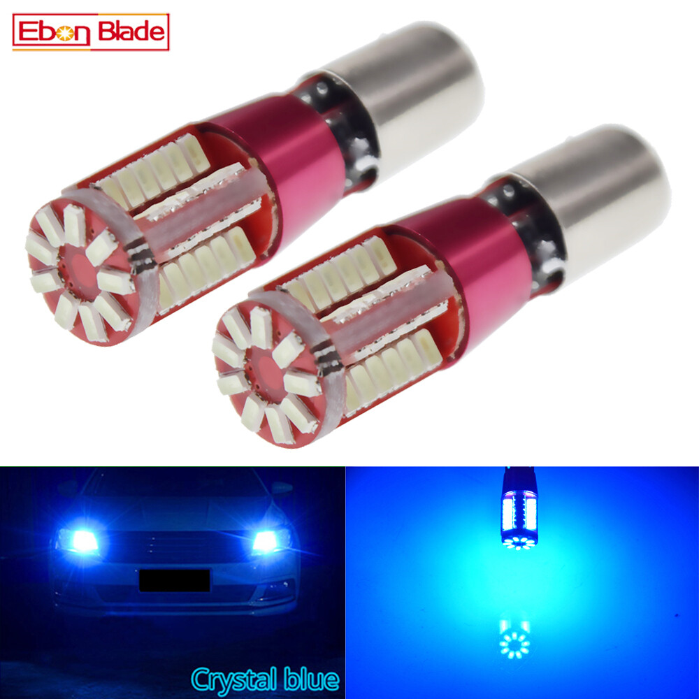2 x High Power Ice Blue BAY9S H21W 64136 57SMD 3014 Car Auto LED Light Bulbs 12V