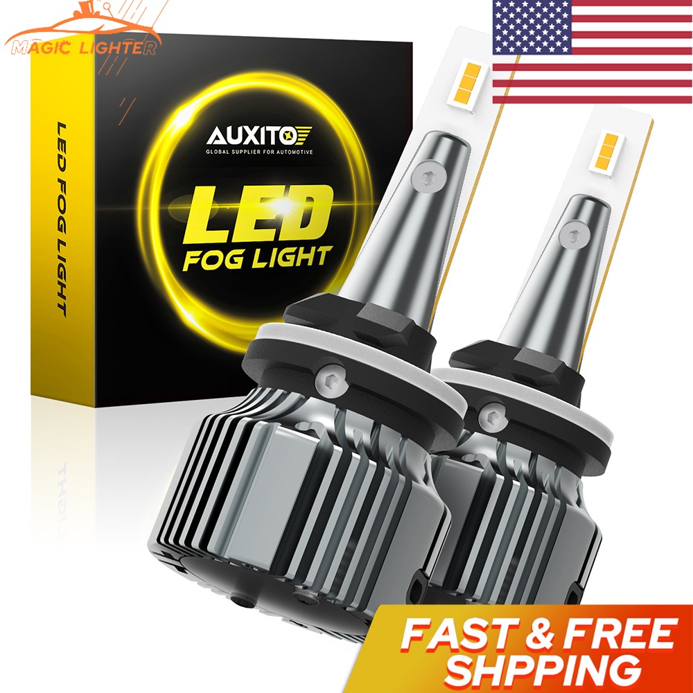 Auxito 880 881 892 LED Fog Driving 4000LM Light Lamp 3000k 100W Yellow Golden 2x