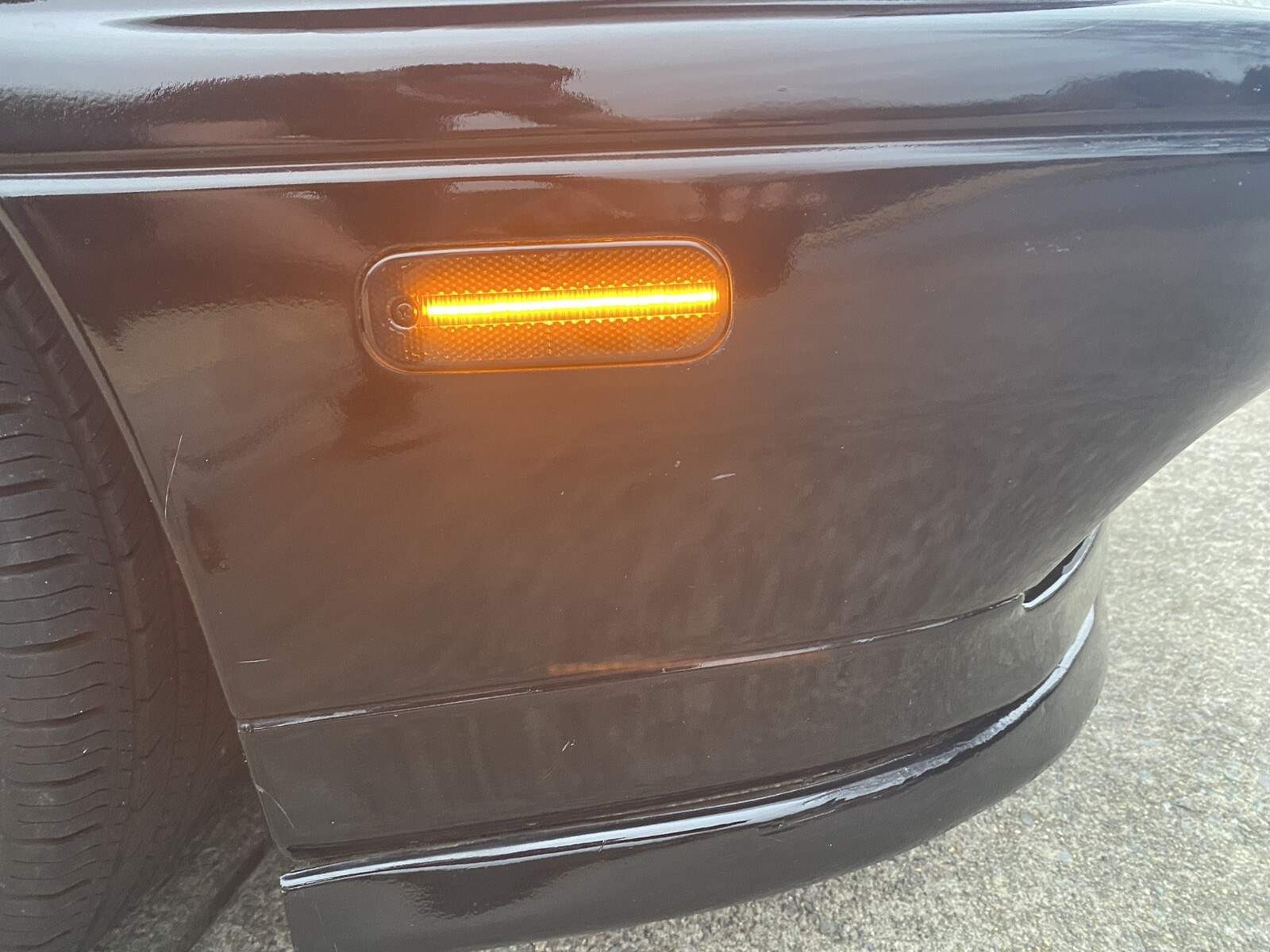 4pc Smoked Lens Amber & Red Full LED Strip Side Marker Lights For Infiniti G20