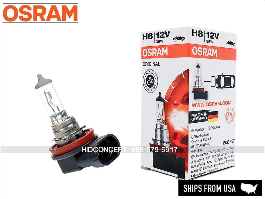 Osram H8 Original Line OEM Halogen Fog Headlight Bulb | 64212 | Pack of 1