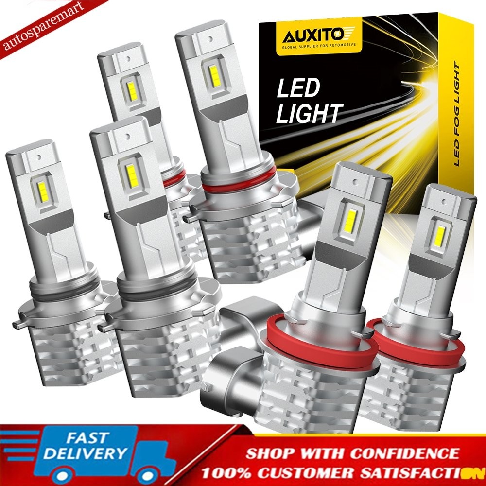 9005 9006 H11 LED Combo Headlight Light Fog Kit High Low Beam Bulb White USA
