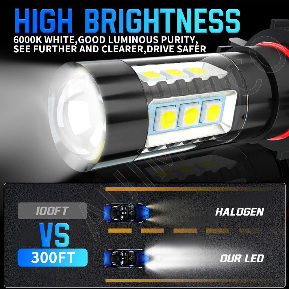 For GMC Canyon 2015-2022 6x High&Low Beam LED Headlight Fog Light Bulbs Kits