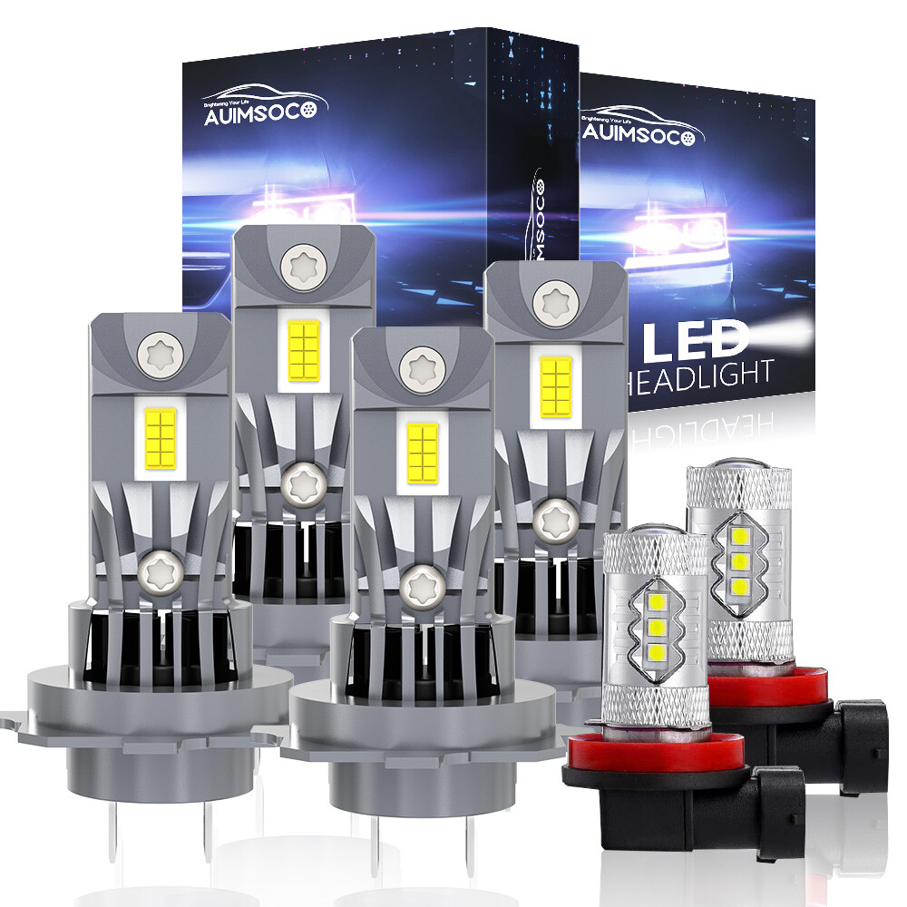 H7 H11 For BMW 328i 325xi 330xi 2002-2006 LED Headlight Fog Light Bulbs 6x 6500K
