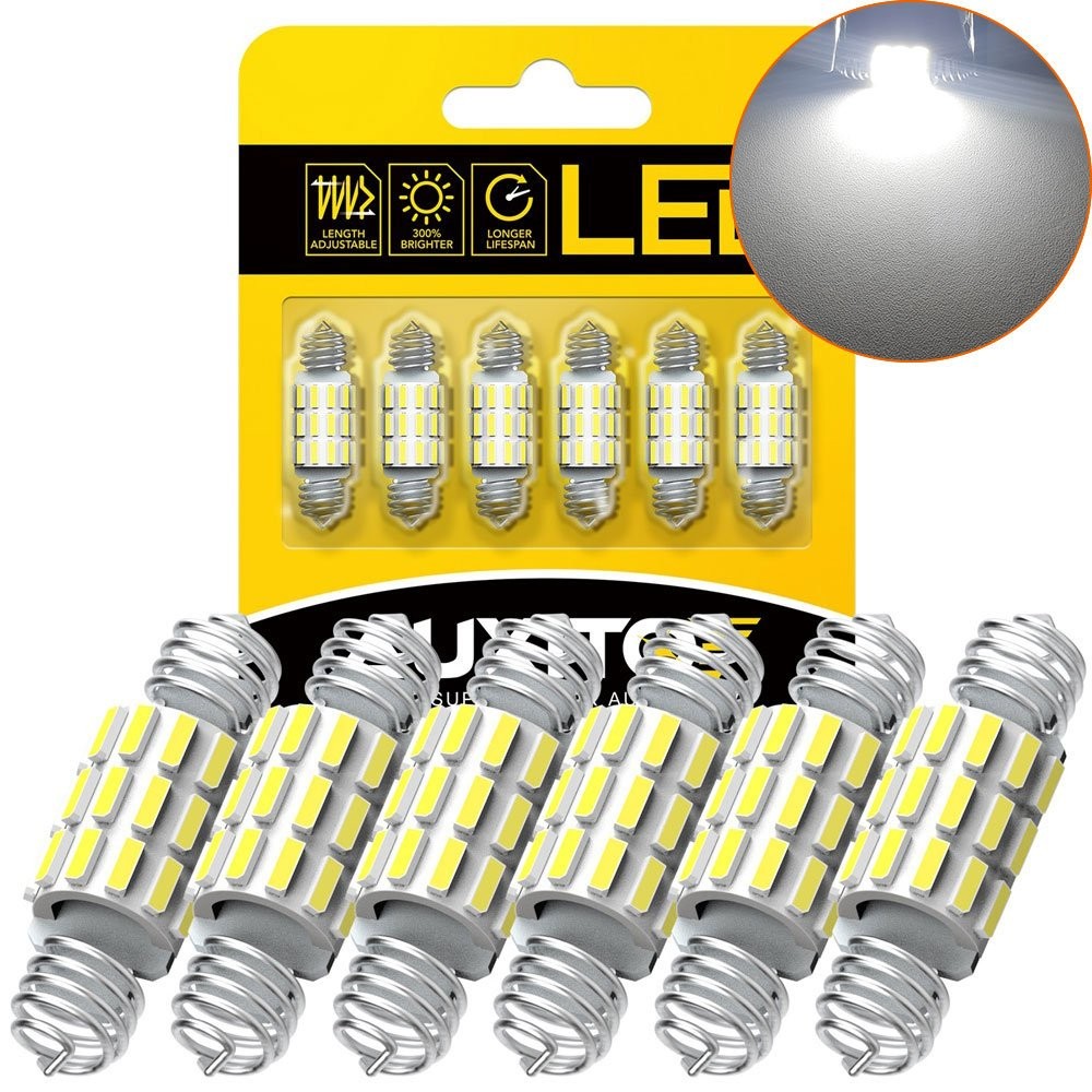 AUXITO Car Bulbs 36mm LED Lights Festoon Interior Sidelight Number Plate White M