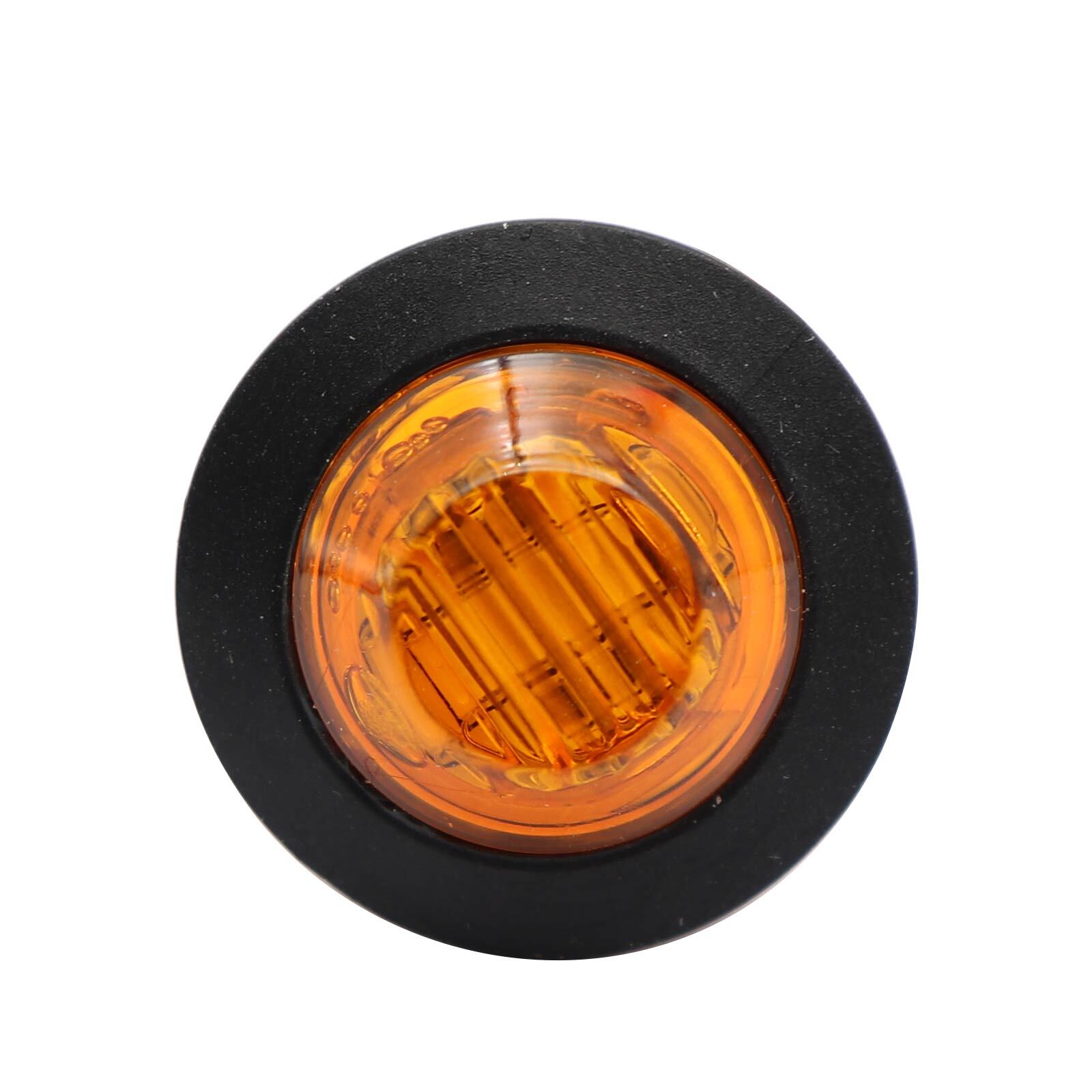 20X Amber 3/4″Round LED Bullet Clearance Side Marker Lights For Truck Trailer