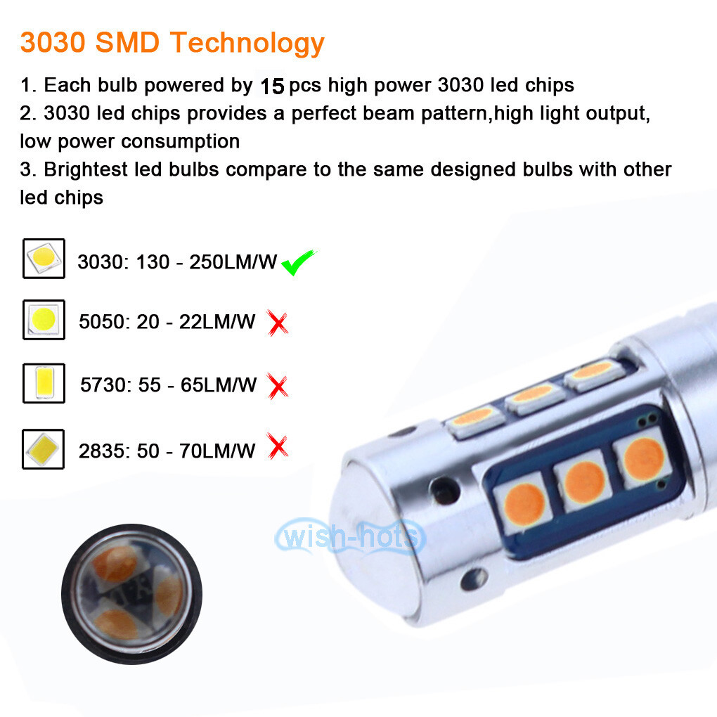 Amber 881 889 H27W/2 LED Fog Light Bulb Lamp 1600LM for Hyundai Elantra Accent