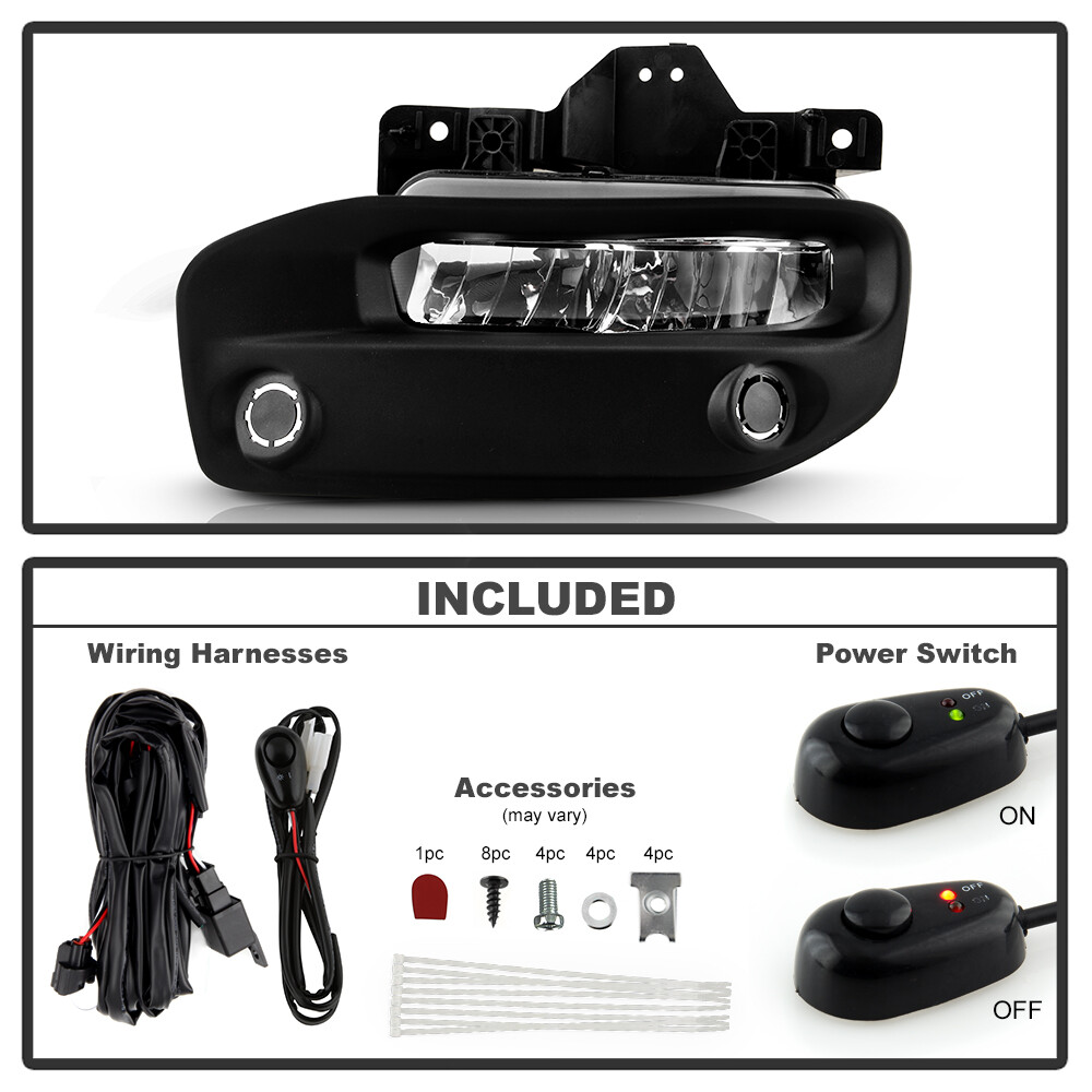 2019-2023 Ram 2500 3500 LED Bumper Fog Lights Driving Lamps w/ Switch Left+Right