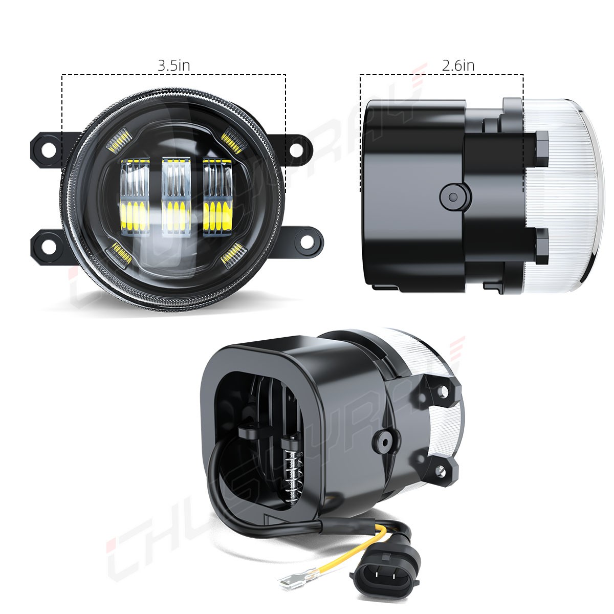 FOR Lexus GX460 2010-2013 Clear Glass Lens LED Bumper Fog Light Lamp Replacement