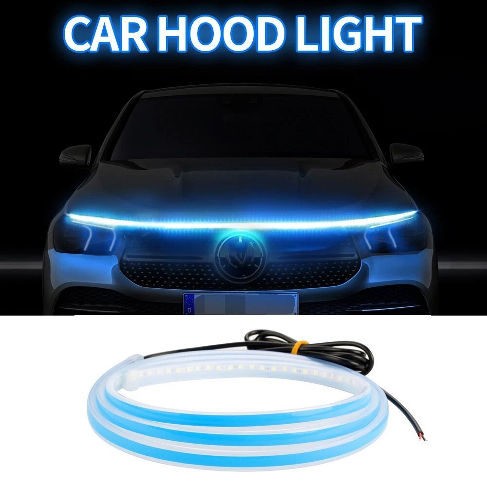 180cm 12V Car Waterproof Front Hood LED Daytime Running Decorative Flexible Ligh