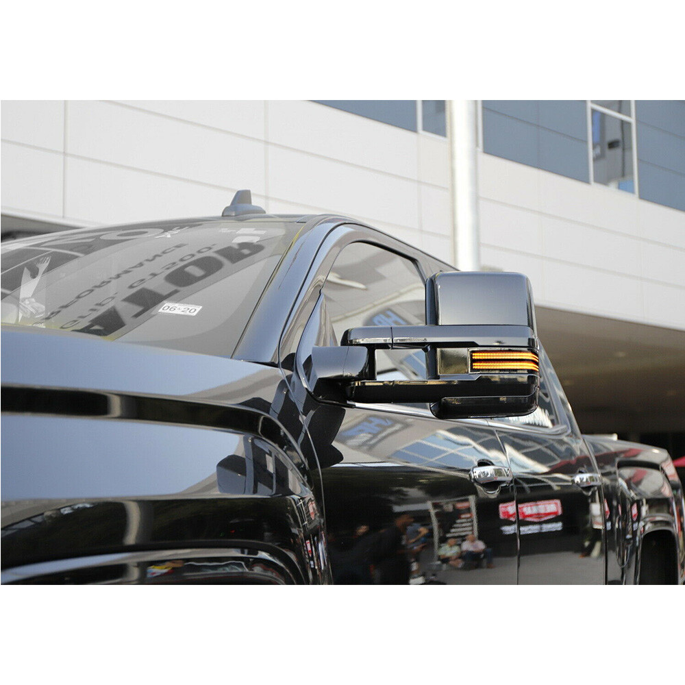 For Chevrolet Silverado GMC Sierra Dual-Row Amber LED Tow Mirror Marker Lights