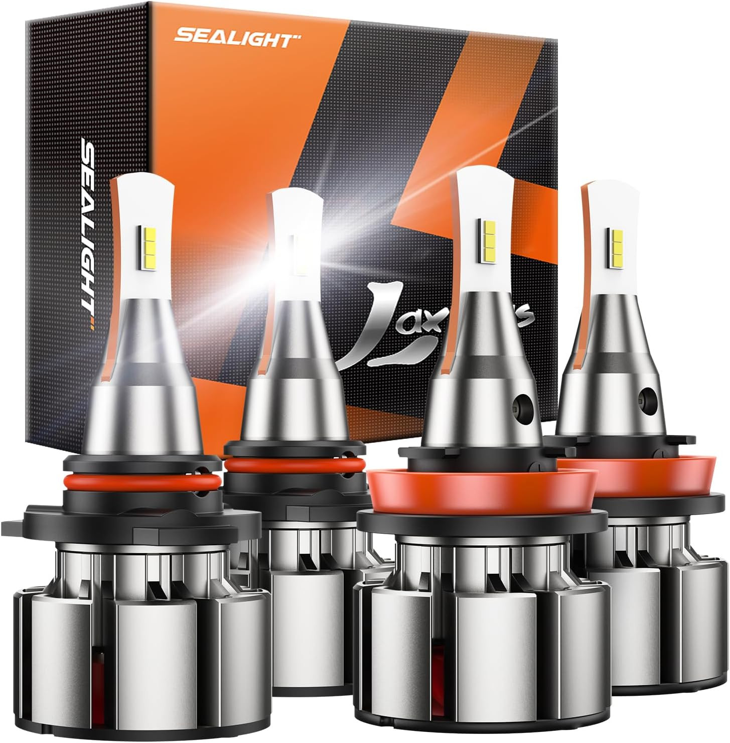 Sealight 9005/HB3 & H11/H8/H9 LED Light Bulbs (4-Pack) 48000LM 6000K White IP68
