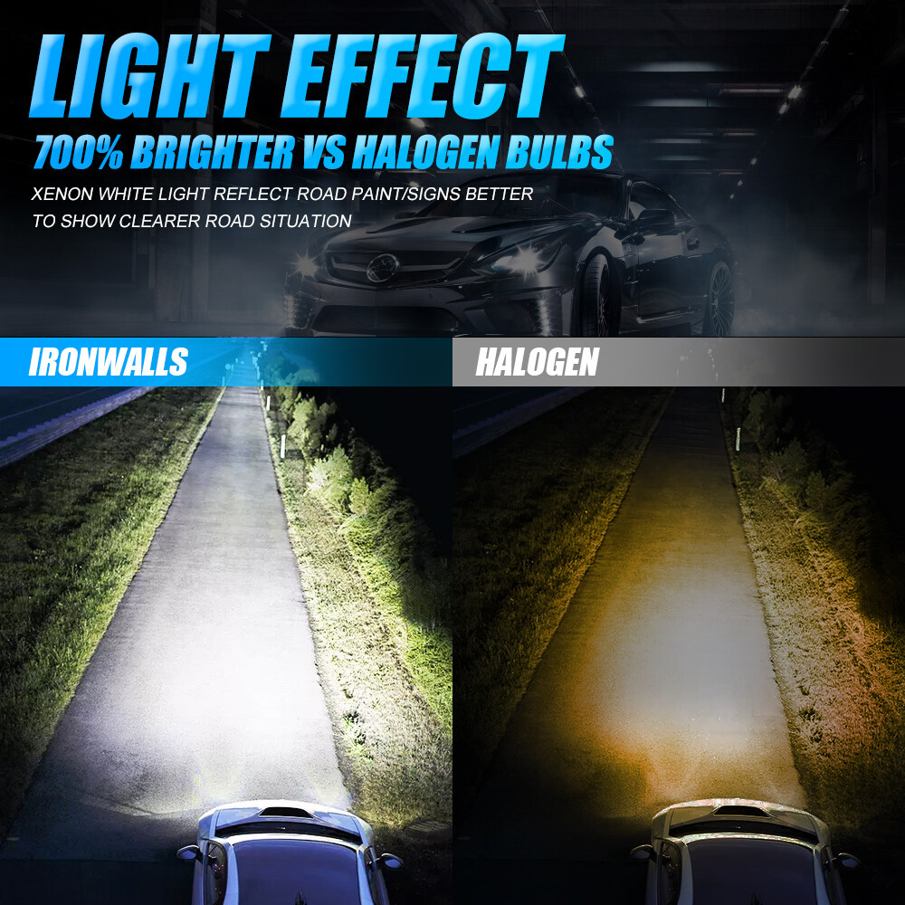 8-Sides H11 LED Headlight Kit Low Beam Bulbs Super Bright 1200000LM 6000K White