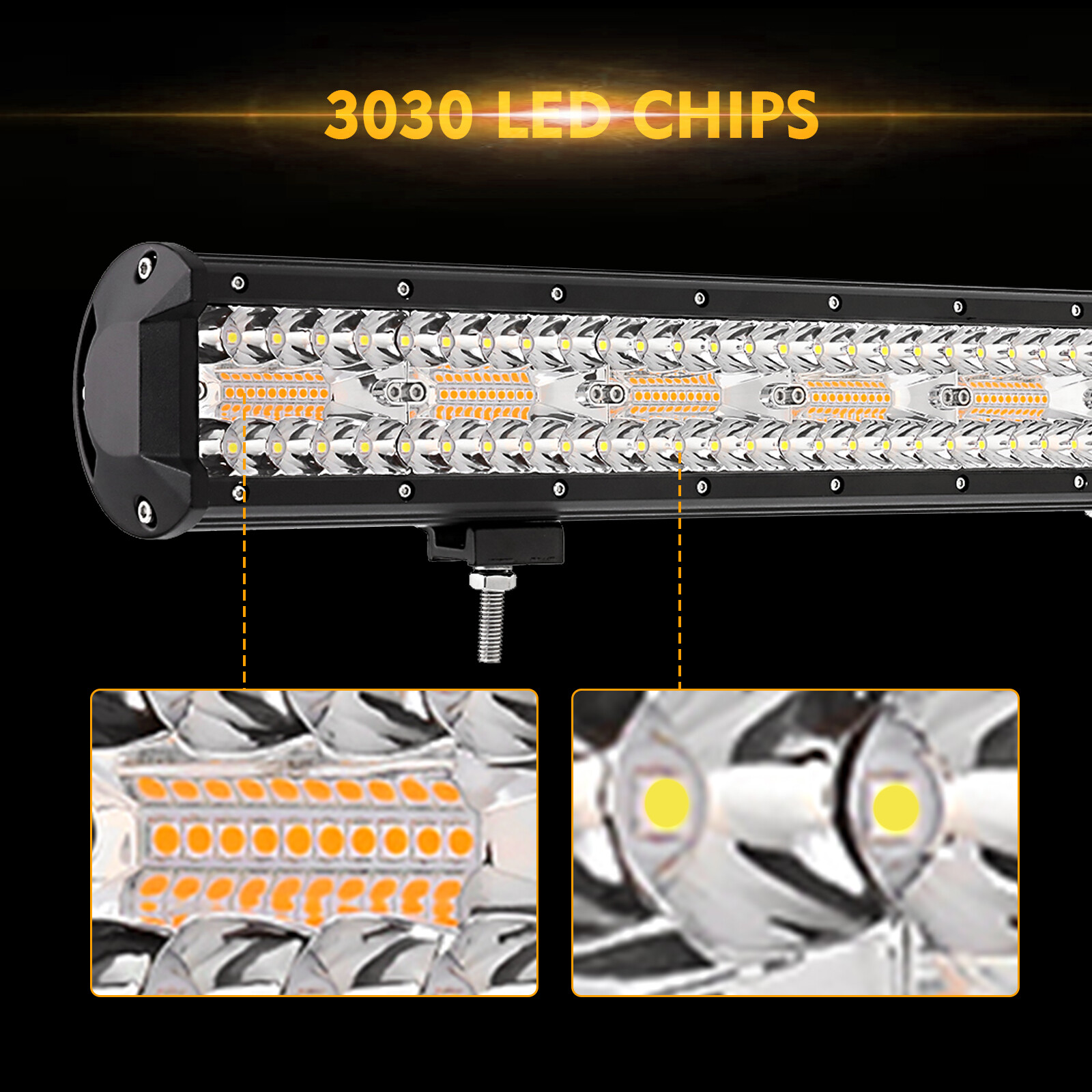 AUXBEAM 4″ 7″ 12″ 20″ 22″ 32″ 42″ 50″ 52″ LED Work Light Bar Amber Strobe Pods