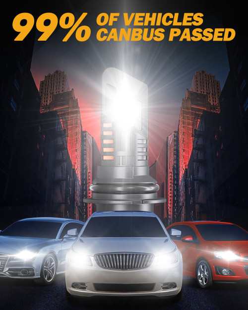 AUXBEAM 9004 HB1 Canbus LED Headlight Conversion Kit Hi/Lo Beam Bulbs Error Free