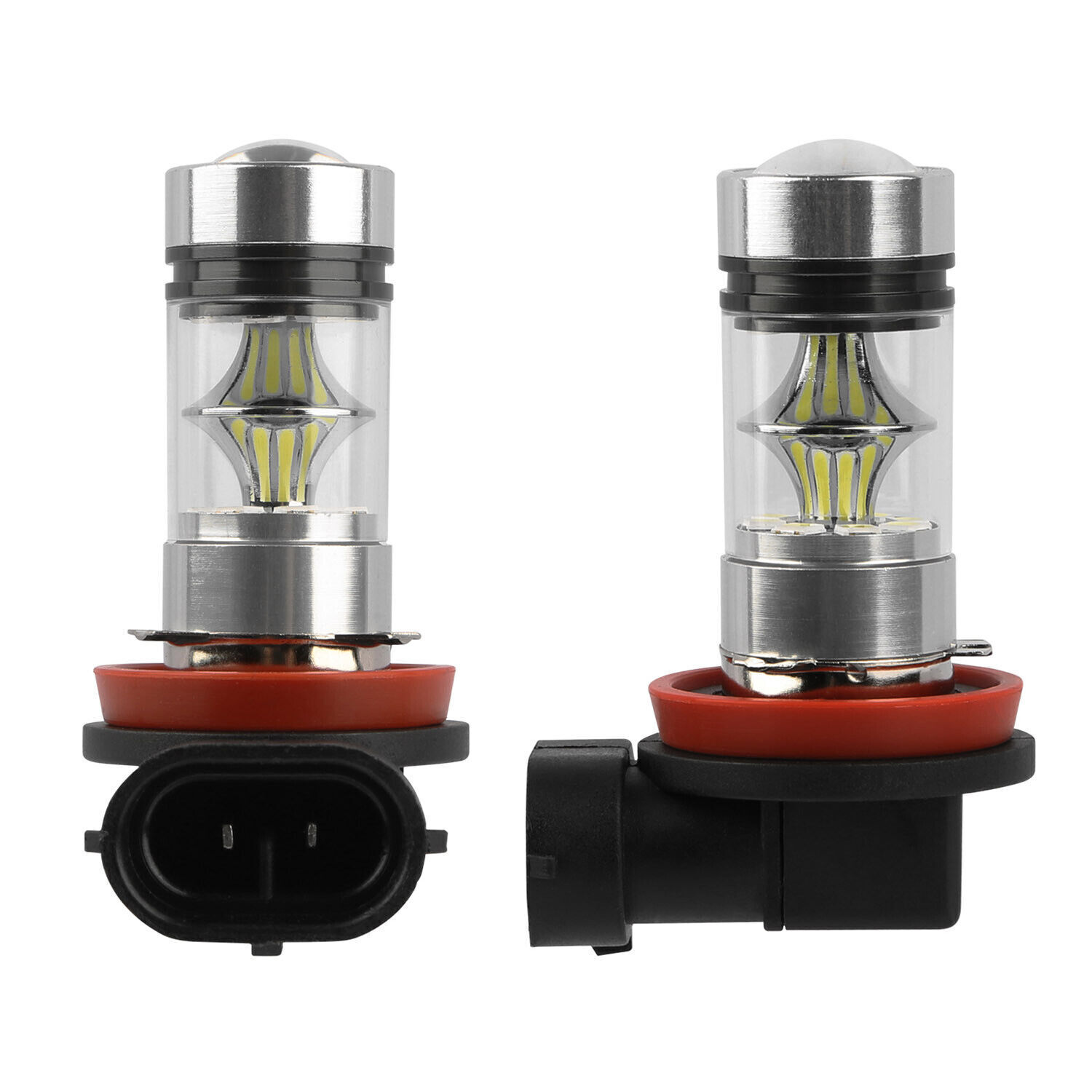 2 Packs 1000LM 100W H8/H9/H11 LED Fog DRL Light Bulb Waterproof 360° Beam Angle
