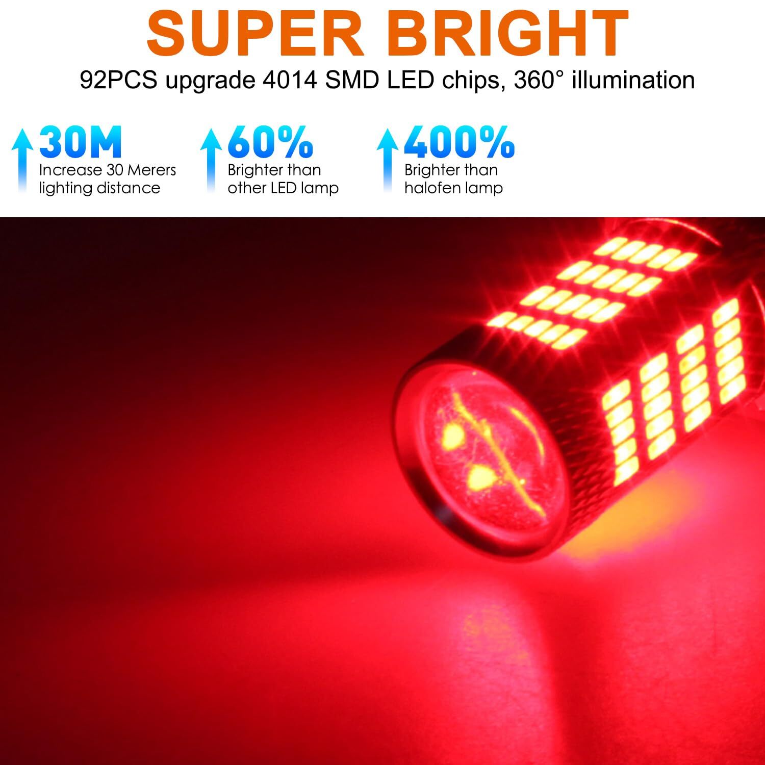 Newest 9-30V Super Bright Low Power Dual Brightness 1157 7528 2357 2057 BAY15D
