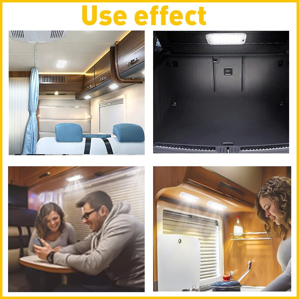 2x 48 LED 12V Car Interior Roof Light Ceiling Dome Lamp RV Camper Trailer Truck
