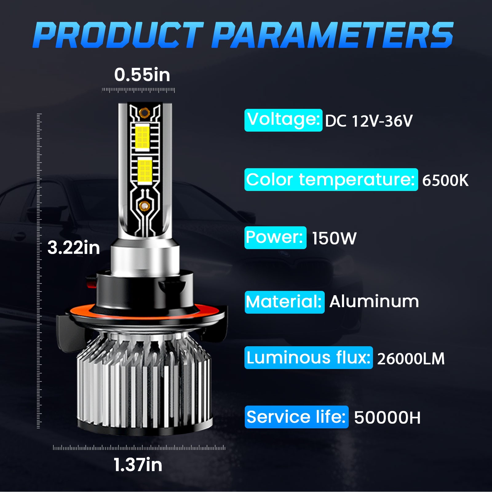 6X 6500K LED Headlight Hi/Lo Beam + Fog Light Bulbs For 2017-2021 Ford F250 F350