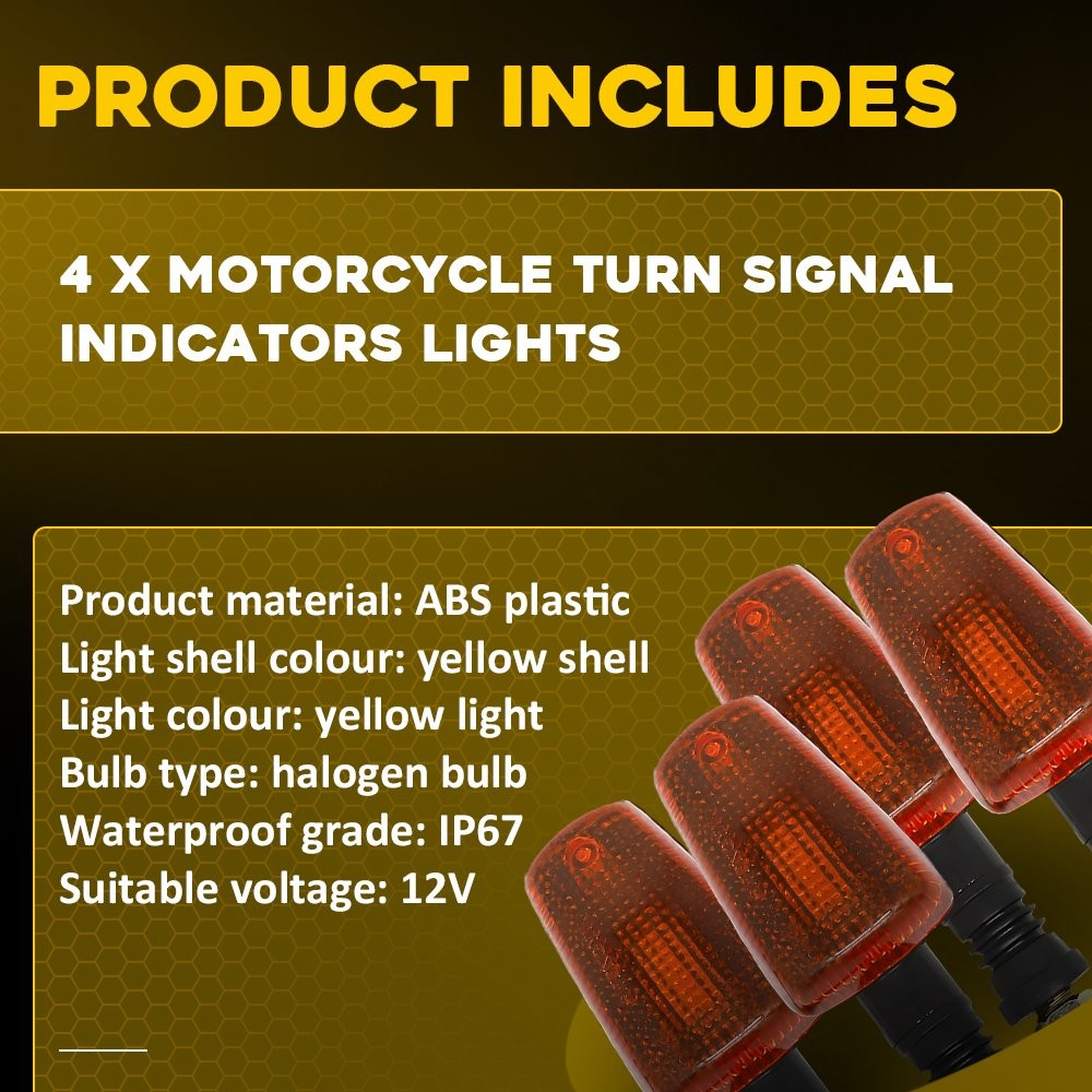 Turn Signal Indicators Blinker Light for Yamaha FZR400 FZR600 TW200 XT225 4-20X