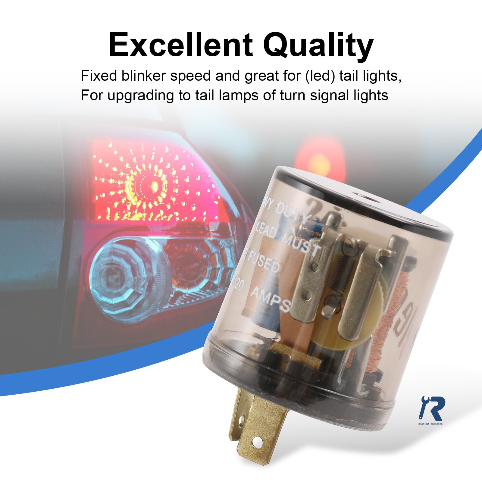 20 Amps Flasher 12V 2-Pin Variable Car LED Turn Signal Light Blinker Relay EF32