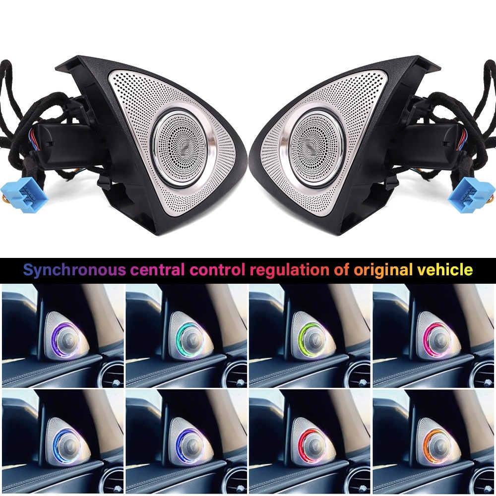 64 Colors 3D Rotating Speaker Tweeter For Mercedes-Benz C-Class W205 2019-2021