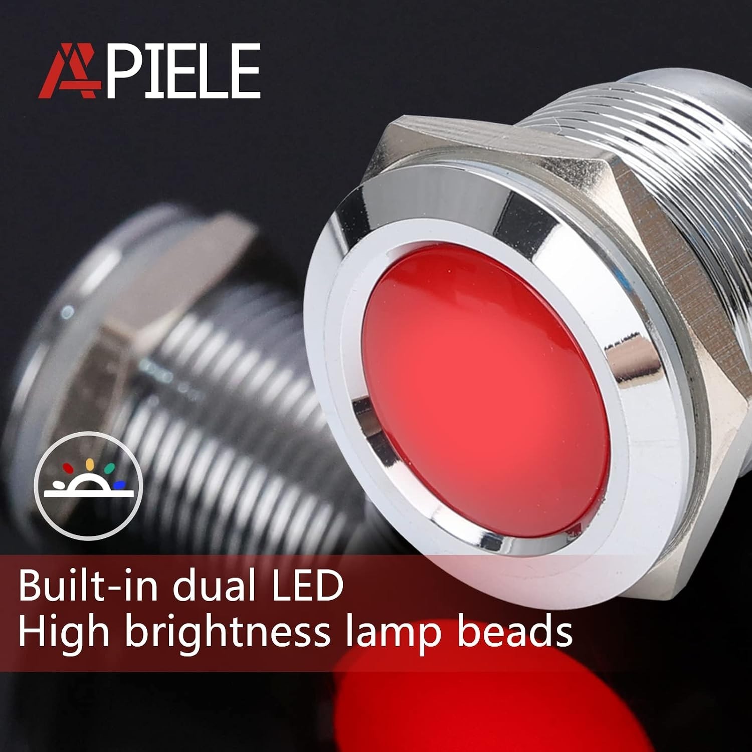 22mm Waterproof LED Indicator Light – Set of 5 Multi-Color Signal Lamps