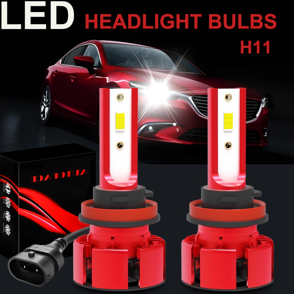 H11 H9 H8 CSP LED Headlight Bulb White Low Beam Kit 32000LM Super Bright White