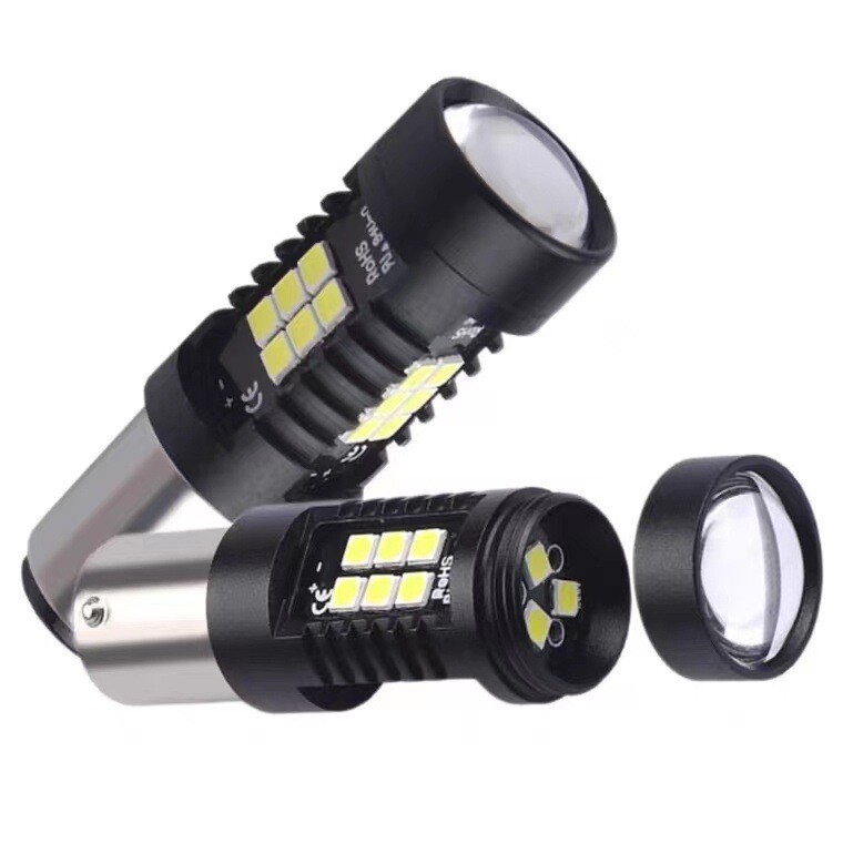 1Pair 1157 Amber/White/Red LED Turn Signal Indicator Parking Light Bulbs CANBUS