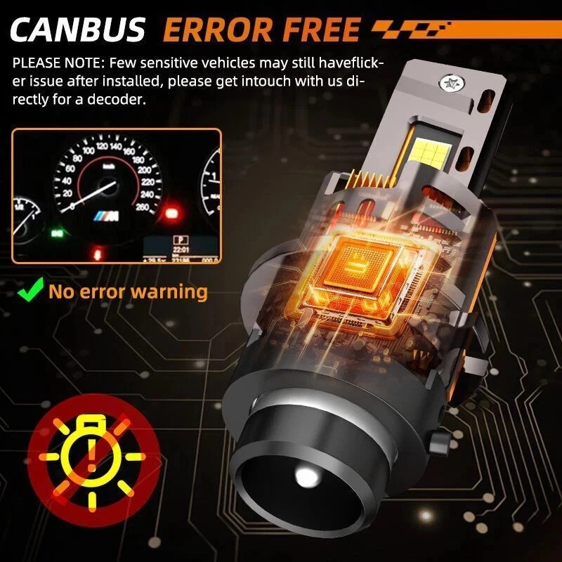 D2S D2R D2C LED Combo Headlight Kit Bulb 6000K Cool White High Low Beam Replace