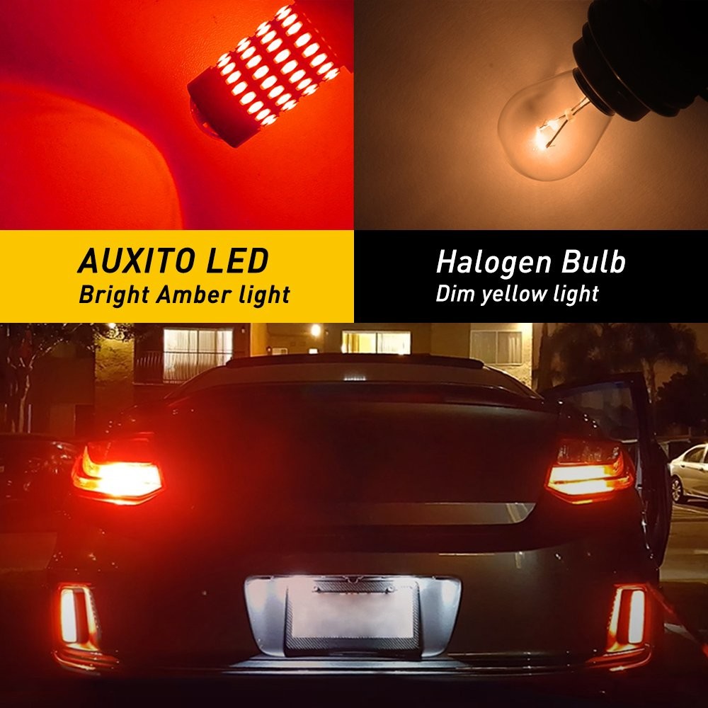 AUXITO LED Brake Stop Tail Light Bulbs 3157 3156 3057A Red Super Bright 2-20X