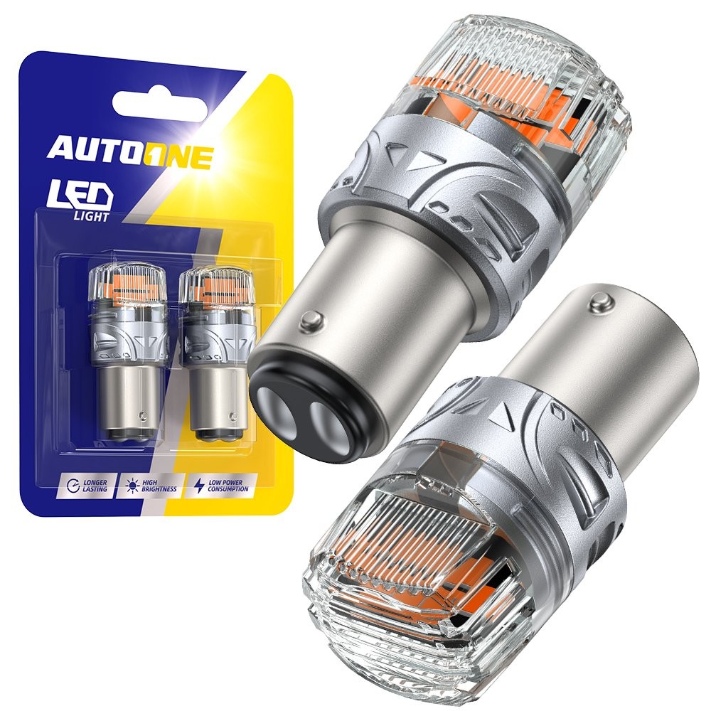AUTOONE 1157 LED Turn Signal Light Bulbs Golden Yellow Anti Hyper Light BRS EXD