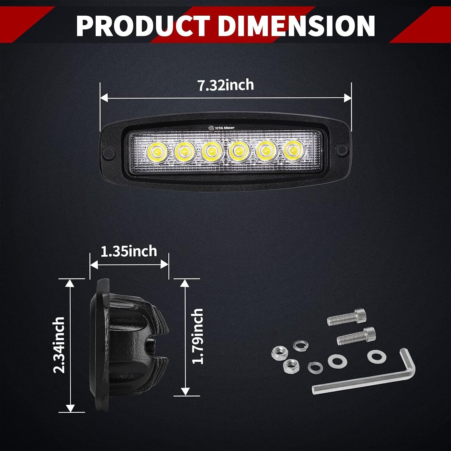 Robust 7″ 18W Off-Road Flood LED Pods, Flush Mount Design for Extreme Conditions