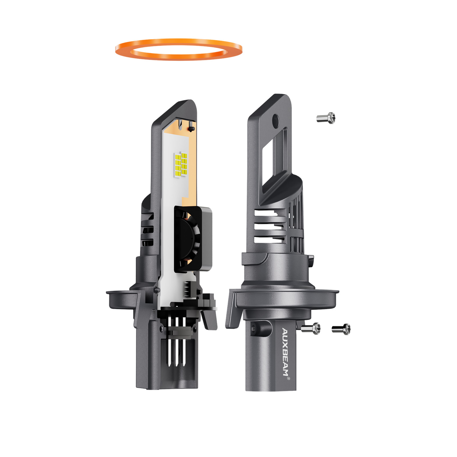 AUXBEAM H13 9008 Canbus LED Headlights Bulbs Light Hi-Low Beam 6500K White Kits