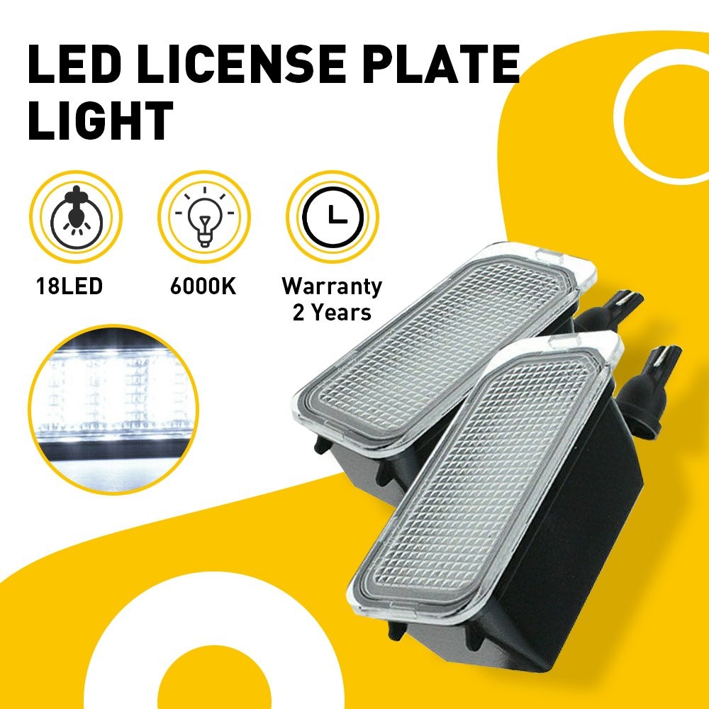 [BRIGHT WHITE] Fit Ford Edge/EcoSport XJ Jaguar LED Plate License Lights Housing