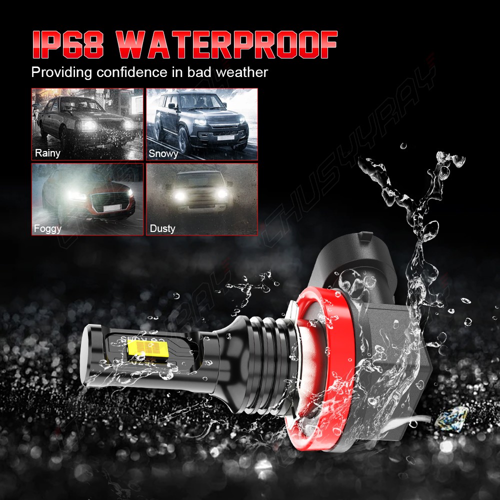 For BMW X5 2007-2013 LED Headlight Hi/Low Beam Fog Light Bulbs 6000K White Combo